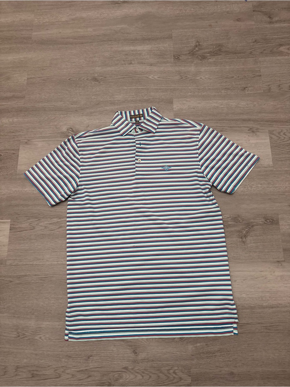 Peter Millar Striped Summer Comfort Polo Size Small